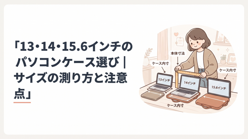 13・14・15.6インチのパソコンケース選び｜サイズの測り方と注意点